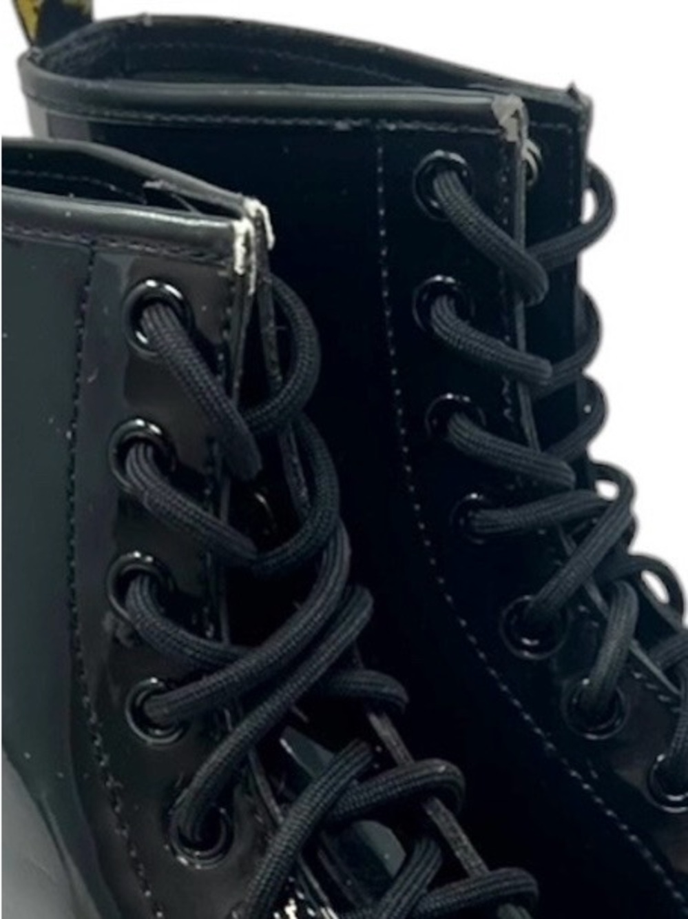 Dr. Martens Black Patent Lace-Up Combat Boots Women’s 8 - Picture 11 of 14